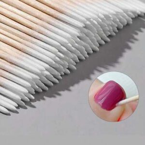 100 pièces Bâtonnets en bois pour ongles, bâtonnets de correction de manucure, outil de vernis à ongles Ultra-petit à double extrémité, 100 pièces micro-brosses sans peluches pour le retrait de la colle pour extension de cils, fournitures pour ongles, outils pour ongles, outils de nail art, rentrée scolaire, ongles, outils pour ongles pour faux ongles, outils de manucure et pédicure