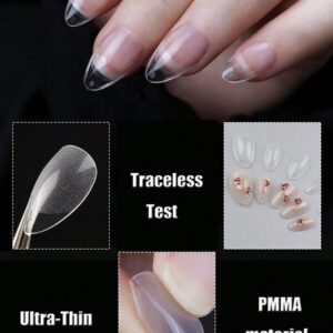 120 pièces Pointes d'ongles amande courtes Gel doux pré-façonnées Pointes d'ongles acryliques à demi-mat Pointes d'ongles complètes Gel clair Faux ongles à presser - Pointes d'ongles en gel amande courtes Gel doux, Pointes d'extension d'ongles complètes à demi-mat Gel X - Pointes d'ongles en gel amande courtes - Pointes d'ongles acryliques douces à demi-mat pré-façonnées Faux ongles à presser Ensemble de pointes d'ongles amande - Demi-mat sans lime Faux ongles en gel clair Faux ongles en forme d'amande pour extension d'ongles à presser Fournitures pour manucure à domicile Cadeau de la Saint-Valentin et extension d'ongles