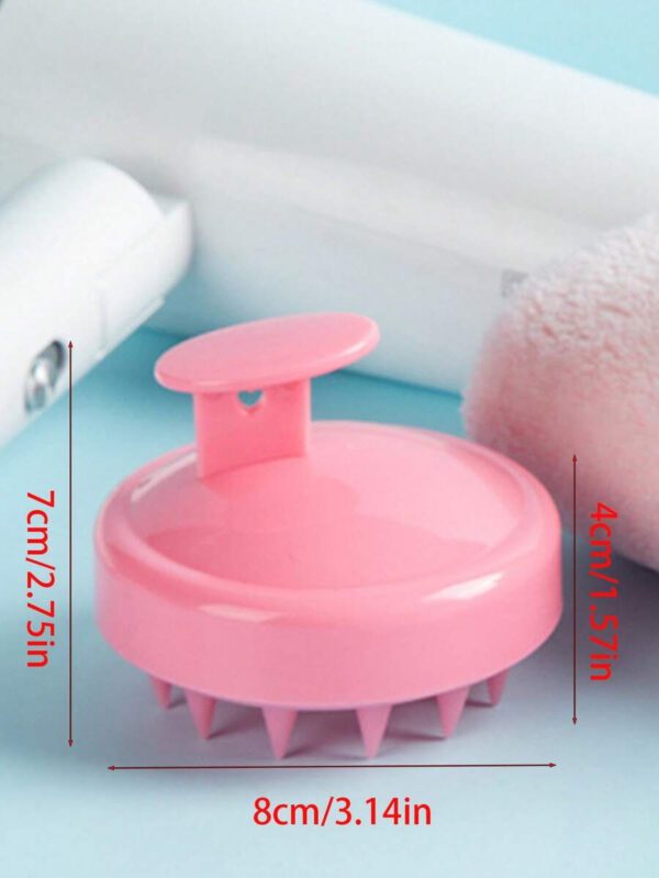 1 pièce Brosse de massage de shampoing en silicone doux de couleur bonbon mignonne. Brosse de massage du cuir chevelu pour la douche, appareil de massage de la tête pour soulager le stress, stimuler la pousse des cheveux, éliminer les pellicules et exfolier. Utilisation à sec ou humide, doux pour le cuir chevelu. Convient aux hommes et aux femmes. Accessoires pour cheveux, fournitures scolaires. – Image 11