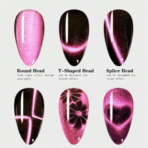 6 EN 1 Bâton magnétique multifonction puissant pour vernis gel effet œil de chat, outil de manucure, stylo magnétique, design d'art des ongles, effet paillettes, outils de manucure magiques, rentrée scolaire