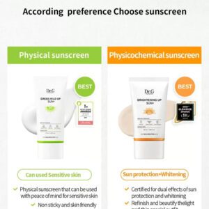 Dr.G Crème solaire et base de maquillage SPF50+ pour peau sensible DR.G/Drg 10ml, coréen