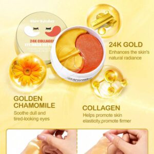 Œil Collagène Œil Masque De Protection Avec Or 24K , Œil gel Traitement Masque De Protection Pour Bouffi Œil , Œil Pour Sombre Cercles , Cernes , Anti-Rides , Hydratant Améliore Élasticité 30