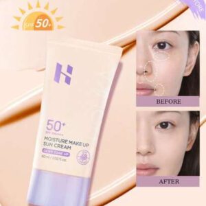 HOLIKA HOLIKA Écran solaire pour le maquillage FPS50+ PA++++|Ton lumineux|Ton abricot doux qui adhère à la peau||Crée une peau claire et lumineuse|60ml(2.02fl.Oz) | Cadeau de beauté coréenne