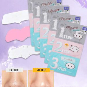 HOLIKA HOLIKA Kit en 3 étapes pour points noirs 3 feuilles Removal de points noirs et kératine|Cadeau de K-BEAUTY