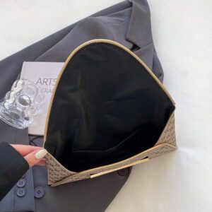 Pochette à la mode de grande capacité, style enveloppe, sac à main de couleur contrastée, sac de soirée pour femme