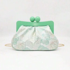 Sac Pochette en Tissu Floral pour Femme, Design Mode Minimaliste, Adapté pour l'Été