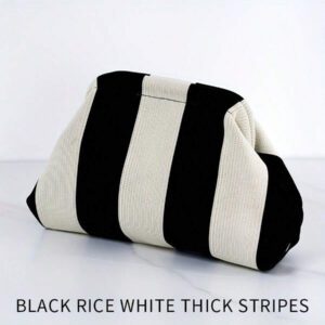 1 pièce Sac embrayage femme à motif nuage et rayures, sac à main grande capacité pour le travail quotidien, le maquillage, les événements décontractés et du soir