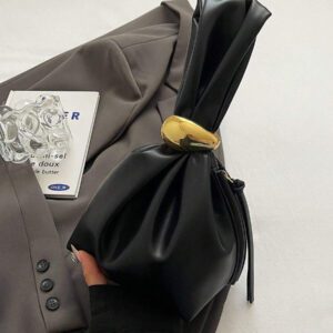 Sac seau en matériau PU pour soirée