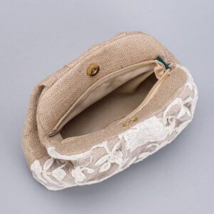 Sac pochette femme à fleurs avec sequins et broderie, sac de soirée d'été scintillant avec design floral brillant, pochette nuage asymétrique légère et volantée pour la fête.