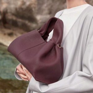 Sac à bandoulière simple de qualité supérieure pour femme, boîte à lunch portable Cloud Dumpling Bun, sans logo