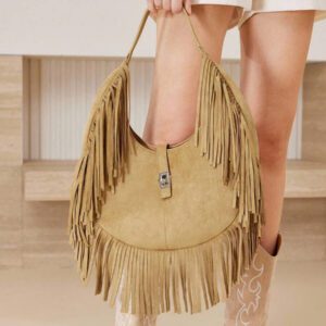 MOTF PREMIUM SAC À ÉPAULE DE MODE unicolore À FRANGES