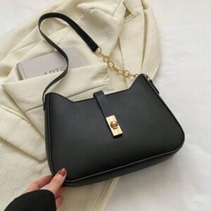 1 pièce Sac à épaule simple et élégant de couleur unie pour femme, minimaliste et