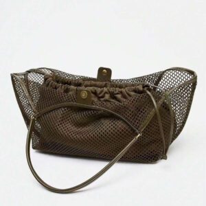 Grand sac de plage à maille ajourée pour femmes, sac fourre-tout de voyage et de vacances à grande capacité