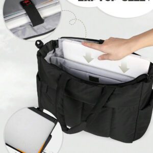 NEWHEY Sac fourre-tout pour femmes, sac fourre-tout matelassé léger avec compartiments et bandoulière, sac de voyage matelassé, sac d'infirmière, sac à main, sac de transport pour les déplacements et le travail