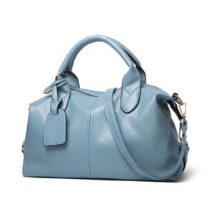 Sac de Boston de grande capacité élégant, sac à bandoulière en PU de couleur unie, sac bandoulière parfait pour le travail et les sorties shopping.