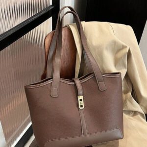 Sac à épaule casual avec fermeture éclair et grandes capacité pour usage quotidien, idéal pour les femmes