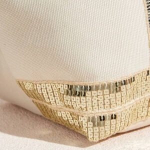 SHECARRY Grand sac fourre-tout avec décoration à paillettes à la mode