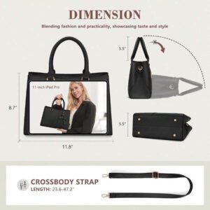 NEWHEY Sac pour ordinateur portable pour femmes, imperméable et léger, pour ordinateur portable 15,6 pouces. Sac fourre-tout pour ordinateur de bureau, grande capacité, sac de bureau professionnel pour le travail.