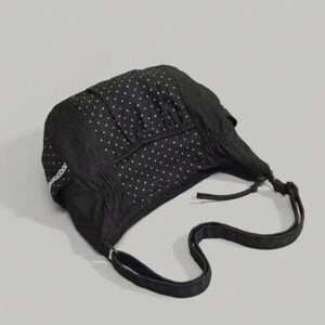 Sac à épaule campus doux à pois floraux en dentelle pour filles, convient aux étudiantes universitaires, sac fourre-tout polyvalent en canevas