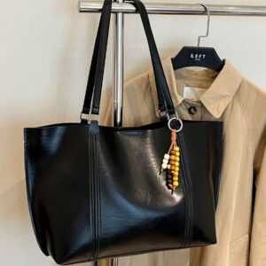 Dedoo Sac fourre-tout de navetteur Za 2025 Nouveau sac à main mode haute capacité d'été Sac ciré rétro portable (sans pendentif)