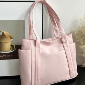 Sac fourre-tout de grande capacité à la mode, de couleur unie, minimaliste et casual
