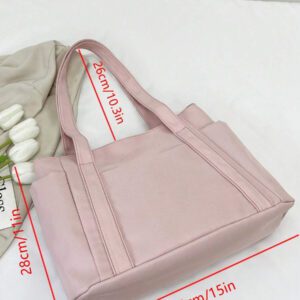 Sac fourre-tout de grande capacité à la mode, de couleur unie, minimaliste et casual