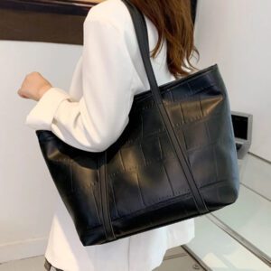 Sac fourre-tout d'épaule avec relief crocodile, sacs de travail attrayants pour femmes