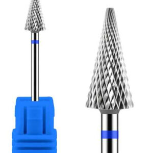 1 pièce Embout de fraise à forme conique professionnel en carbure de 3/32" pour accessoire d'outil de perceuse rotative électrique pour manucure