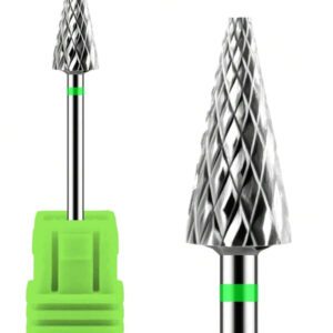 1 pièce Embout de fraise à forme conique professionnel en carbure de 3/32" pour accessoire d'outil de perceuse rotative électrique pour manucure