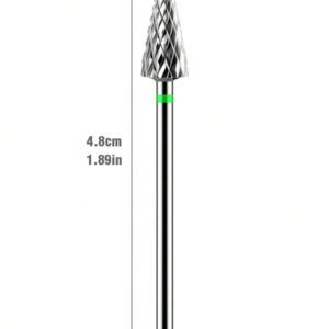 1 pièce Embout de fraise à forme conique professionnel en carbure de 3/32" pour accessoire d'outil de perceuse rotative électrique pour manucure