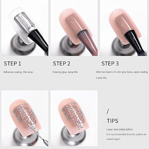 2 paquets de 5 ml de gel pour nail art métallique or et argent, gel miroir super brillant brossable pour la ligne de manucure française, fournitures de nail art punk Y2K pour usage quotidien, fête, festival, salon de beauté