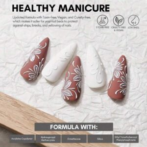 Kit de gel d'art à ongles 3D Pro de 8 g - Créez des designs époustouflants - Sculpture, peinture et dessin DIY - Vernis en gel blanc et noir pour des manucures de qualité salon chez soi