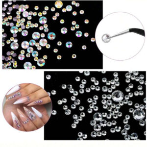 2 pièces Kit d'outils avec pinces en acier inoxydable noires 3D et strass, pinces incurvées/droites en acier inoxydable 2 pièces, fournitures pour ongles, outils pour ongles, outils de nail art, rentrée scolaire, ongles, outils pour ongles à clipser, outils de manucure et pédicure