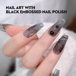 Kit de gel d'art à ongles 3D Pro de 8 g - Créez des designs époustouflants - Sculpture, peinture et dessin DIY - Vernis en gel blanc et noir pour des manucures de qualité salon chez soi