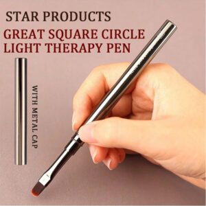 6 pièces Lot de pinceaux pour nail art en tige métallique Stylo de coloriage en gros Carré grand rond Stylo de thérapie de lumière Stylo Halo