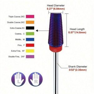 1 pièce ou 3 pièces de forets à ongles violets, convenant pour le retrait d'acrylique et de gel dur, forets multifonctions, structure robuste, outils de nail art