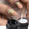 FULL BEAUTY 2 pièces 2 couleurs blanc et noir araignée Gel pour Nail Art, peinture élastique dessin araignée Gel, Nail Art DIY Gel peinture conception point à ligne dessin et peinture décoration dessiner vernis manucure