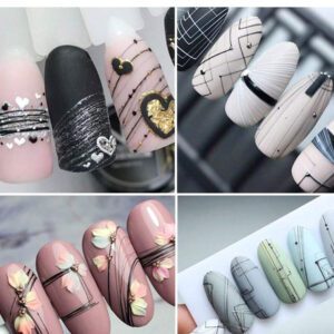 FULL BEAUTY 2 pièces 2 couleurs blanc et noir araignée Gel pour Nail Art, peinture élastique dessin araignée Gel, Nail Art DIY Gel peinture conception point à ligne dessin et peinture décoration dessiner vernis manucure
