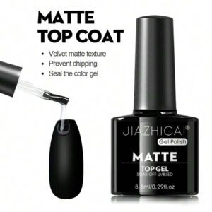 8,5 ml Sans Essuyage Vernis De Finition Brillant Gel Top Coat Base Coat 7 en 1 Gel Modeleur Vernis De Finition Mat - Finition Brillante Et Long-Lasting, Kit De Démarrage De Vernis À Ongles Gel Lampe À Ongles Amovible