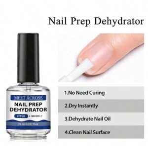 MEET ACROSS 5 pièces Ensemble de vernis à ongles en gel, 15 ml Préparateur d'ongles sans acide, Kit de Nail Art sans besoin de lampe UV LED, avec base gel 7 ml, top coat sans essuyage et top coat mat démaquillant Ensemble de manucure gel UV LED. Fournitures pour les ongles, Art des ongles DIY Salon à domicile Cadeau pour femmes