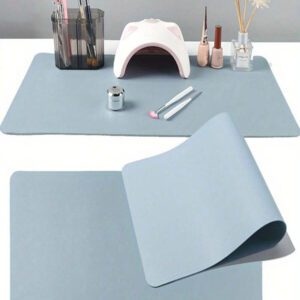 1 pièce Tapis de table de manucure pliable - durable, imperméable, résistant aux taches, convient pour la nail art et la manucure, de qualité salon, accessoire de manucure professionnel