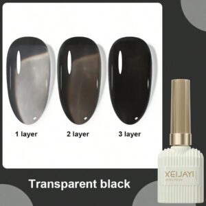 XEIJAYI XEIJAYI 1 pièce Vernis à Ongles au Gel Noir 15 ml, Nail Art toute saison, Vernis à Ongles en Gel Soak Off Led, Manucure de Salon Maison DIY, Cadeaux pour Ongles pour Femmes Filles