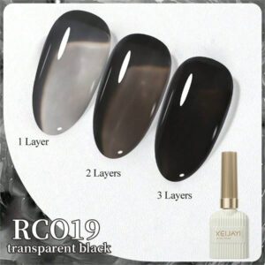 XEIJAYI XEIJAYI 1 pièce Vernis à Ongles au Gel Noir 15 ml, Nail Art toute saison, Vernis à Ongles en Gel Soak Off Led, Manucure de Salon Maison DIY, Cadeaux pour Ongles pour Femmes Filles