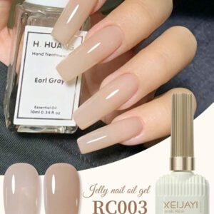 XEIJAYI XEIJAYI 1 pièce Vernis à Ongles au Gel Noir 15 ml, Nail Art toute saison, Vernis à Ongles en Gel Soak Off Led, Manucure de Salon Maison DIY, Cadeaux pour Ongles pour Femmes Filles