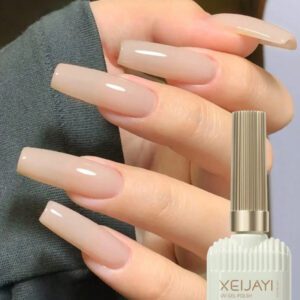 XEIJAYI XEIJAYI 1 pièce Vernis à Ongles au Gel Noir 15 ml, Nail Art toute saison, Vernis à Ongles en Gel Soak Off Led, Manucure de Salon Maison DIY, Cadeaux pour Ongles pour Femmes Filles