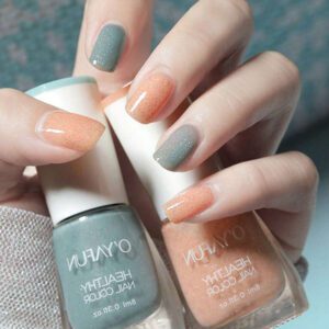 1 pièce / 8ml, vernis à ongles mat orange brûlant à décoller, imperméable, sans cuisson, plus rapide que le vernis à ongles en gel, vernis UV pailleté brillant, convenant pour le vernis à ongles DIY du salon à domicile