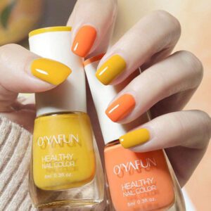 1 pièce / 8ml, vernis à ongles mat orange brûlant à décoller, imperméable, sans cuisson, plus rapide que le vernis à ongles en gel, vernis UV pailleté brillant, convenant pour le vernis à ongles DIY du salon à domicile