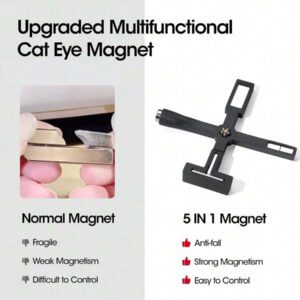 5 EN 1 Bâton magnétique multifonction puissant pour vernis gel œil de chat 3D, outil de manucure, stylo magnétique, design d'art des ongles, effet paillettes, outils de manucure de salon, fournitures pour ongles, outils pour ongles, outils d'art des ongles, rentrée scolaire, ongles, outils pour ongles à clipser