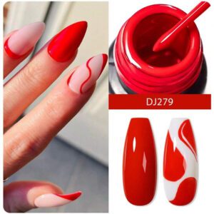 Ensemble de 4 pièces vernis à ongles en gel de doublure de peinture, vernis à ongles en gel métallique miroir, vernis à ongles en gel noir blanc avec ligne d'araignée peinte, pour l'art des ongles, le dessin acrylique, la conception des ongles français, kit de manucure de salon de maison pour femmes