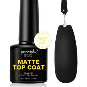 Vernis à ongles gel top coat mat, vernis à ongles gel top coat sans essuyage, finition mate à tremper, longue durée, cadeau DIY nécessaire pour le salon de manucure à domicile, lampe UV/LED requise
